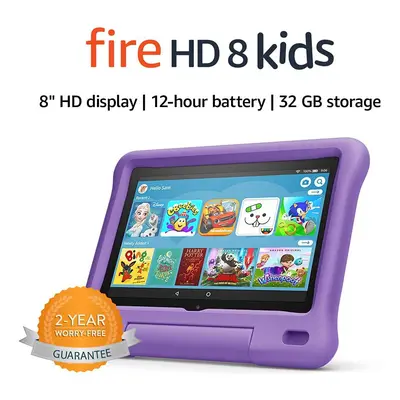 (Purple, Fire HD Kids tablet) Fire HD Kids tablet | for ages | 8" HD display, GB | Pink Kid-Proo