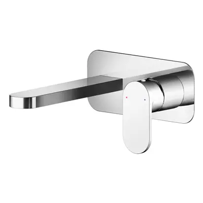 Round Wall Mount Tap Hole Basin Mixer Tap & Back Plate - Chrome