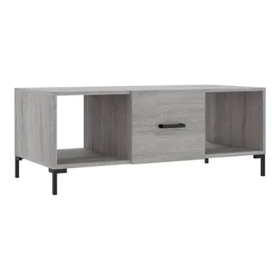 (grey sonoma) vidaXL Coffee Table Side Table Sofa Table with Storage White Engineered Wood