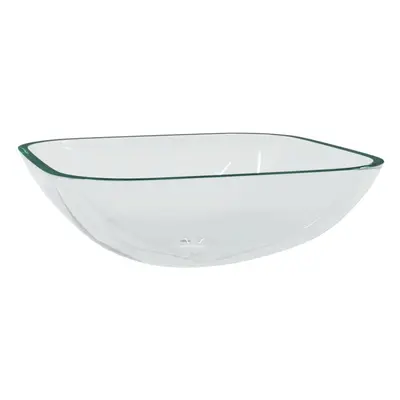 (Transparent) vidaXL Basin Glass Bathroom Sink Home Washroom Sink Bowl Basin Multi Colours