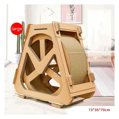 (L) Scratching Post Ingenious Water Wagon Wheel Observation Deck for Rest and Scratch