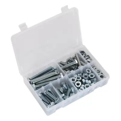 150 Piece Setscrew Nut & Washer Assortment - High Tensile Steel - M10 Metric