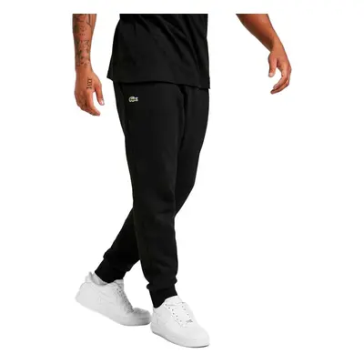 (L, Black) Lacoste Cotton Fleece Sweatpants Black