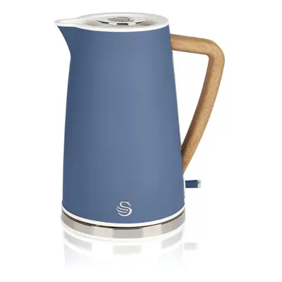 Swan Nordic Rapid Boil Kettle, Wood Effect Handle, Blue