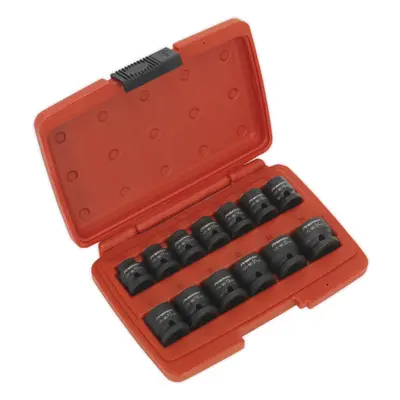 13 Piece Low Profile WallDrive Impact Socket Set - 1/2" Square Drive - Chromoly