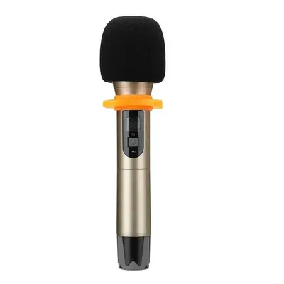 (Gold) USB FM Karaoke Handheld Microphone KTV Professional Player PC Mic Speaker