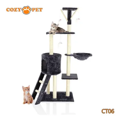 Cat Tree By Cozy Pet Sisal Scratching Post Kitten Cat Trees CT06-Dark Grey