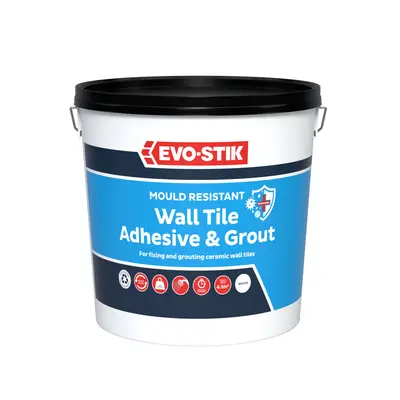 Evo-Stik Mould Resistant Wall Tile Adhesive & Grout Litre