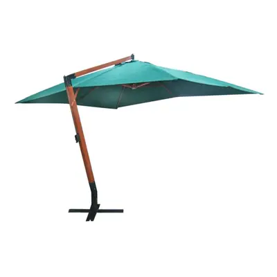 vidaXL Floating Parasol Melia 300x400cm Green Cantilever Umbrella Sunshade