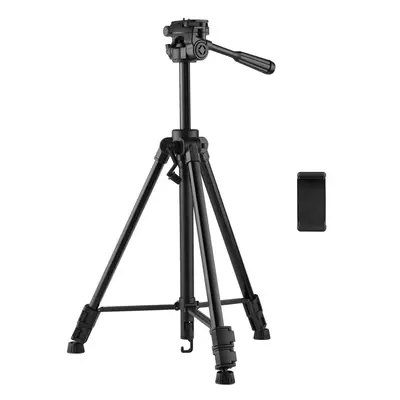 Adjustable Height Tripod Stand 3-Way Hydraumatic Head Universal 1/4 Mounting