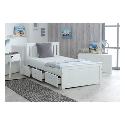 (Single, White) Mission Wooden Bed