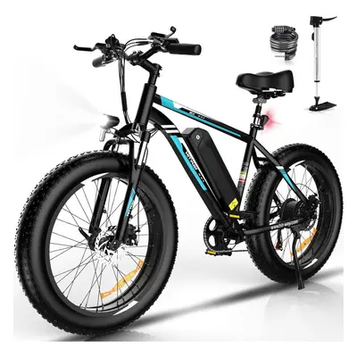 HITWAY Electric Bike, 26" 4.0 Fat Tire E-bike, 90KM Hybrid Bike