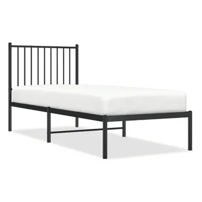 (with headboard, x cm) vidaXL Metal Bed Frame with Headboard and Footboard Bedstead Bed Base Bla