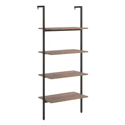 (dark brown, x x 152.5 cm) vidaXL Leaning Shelf Bookcase Bookshelf Shelving Unit Storage Rack Or