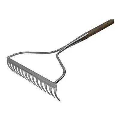 Faithfull FAIPRESGRSS Prestige Stainless Steel Garden Rake Ash Handle