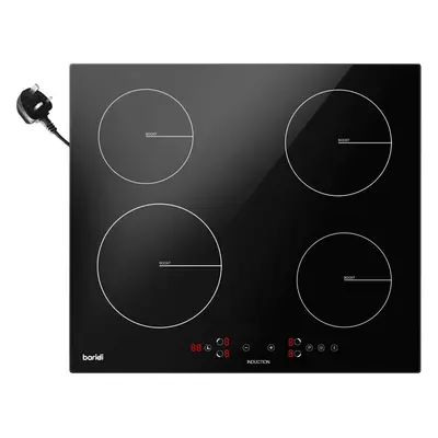 60cm Zone Induction Hob, Boost Function, Settings, Touch Control, Timer, 13A Plug, 2800W - DH177