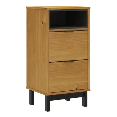 vidaXL Bedside Cabinet Bedside Table End Table Nightstand FLAM Solid Wood Pine