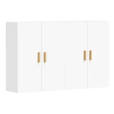 vidaXL Wall Mounted Cabinets Bathroom Cabinet pcs White Engineered Wood