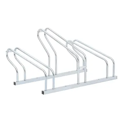 vidaXL Bicycle Stand for Bikes Floor Freestanding Indoor Galvanised Steel