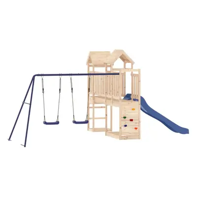 (Solid pinewood) vidaXL Outdoor Playset Wooden Playground Set Kids Swing Set Solid Wood Douglas