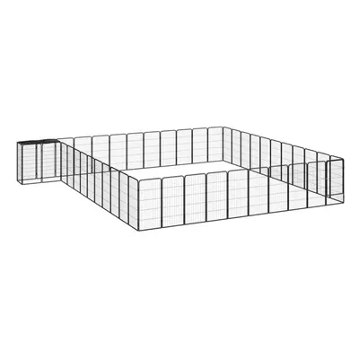 (600 x x cm) vidaXL Dog Playpen Panels Black Powder-coated Steel Dog Kennel Multi Sizes