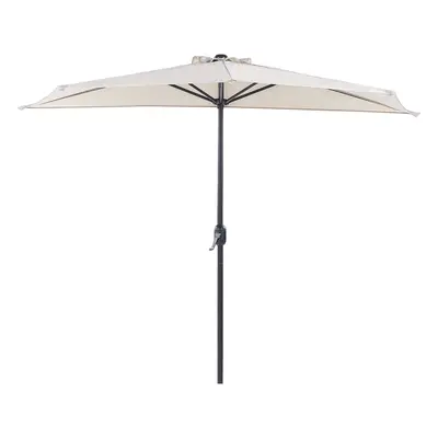 Half-Round Garden Parasol 2.7m Beige GALATI