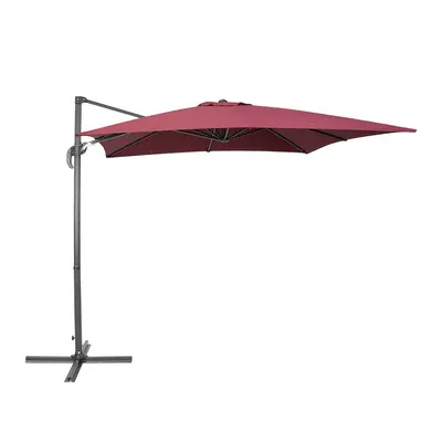 Cantilever Parasol 2.5 x 2.5 m Burgundy MONZA