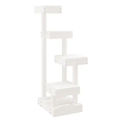 (white) vidaXL Cat Tree Cat Scratch Tower Cat Climber Scratching Tree Solid Wood Pine