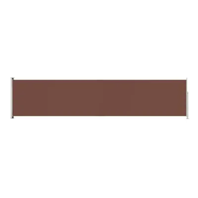 (brown, x cm) vidaXL Retractable Side Awning Garden Privacy Screen Balcony Outdoor Screen