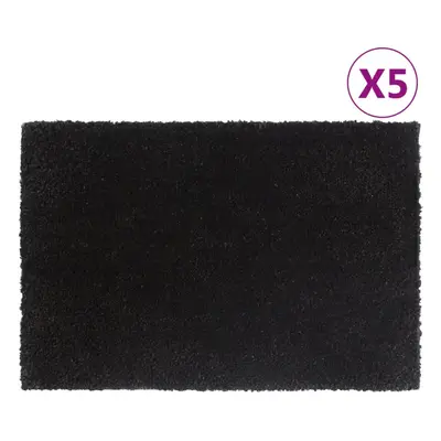 vidaXL Door Mats Floor Mat Outdoor Entrance Doormat pcs Black Tufted Coir