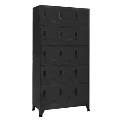 vidaXL Locker Cabinet Anthracite Steel Office Storage Filing Cabinet Locker