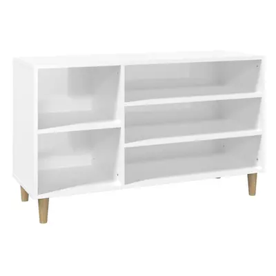 (High gloss white) vidaXL Shoe Cabinet Engineered Wood Shoe Storage Shelf Organiser Multi Colour