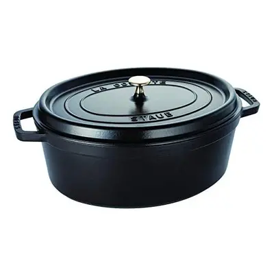 Staub Cast Iron Roaster/Cocotte, Oval cm, L, Black