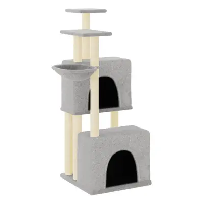 (light grey) vidaXL Cat Tree Cat Tower with Sisal Scratching Posts Cat Cando Light Grey