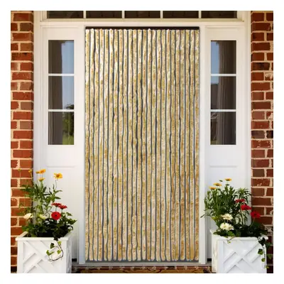 vidaXL Insect Curtain Beige 90x220cm Chenille Mosquito Fly Door Screen Mesh