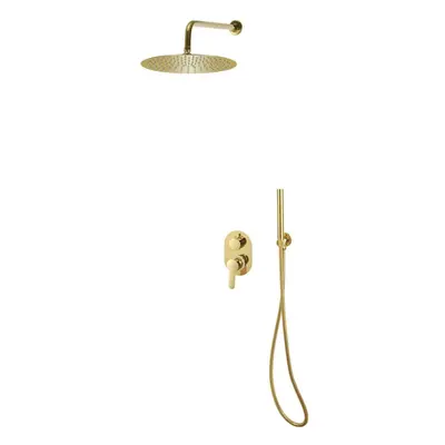 vidaXL Shower System Stainless Steel Gold Bathroom Bathtub Shower Set