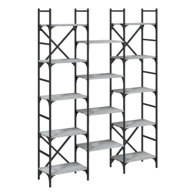 (grey sonoma, 127.5 x 28.5 x 172.5 cm) vidaXL Bookshelf Bookcase Storage Rack Cabinet Book Shelf