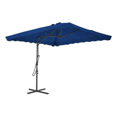 vidaXL Garden Parasol with Steel Pole Sunshade Outdoor Umbrella Canopy Blue