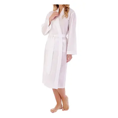 (White, 10/12) Slenderella HC01235 Women's Cotton Dressing Gown