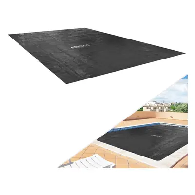 Arebos Pool Solar Foil/Cover Solar Cover Square Ã4.5x2.2m Black Solar Tarpaulin Thickness 120Âµ