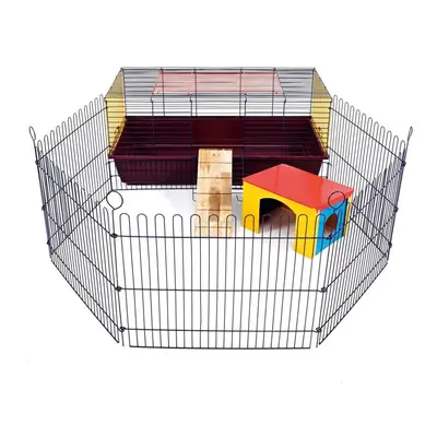 LITTLE FRIENDS Indoor Rabbit Cage with Run: Ideal for Rabbits & Guinea Pigs