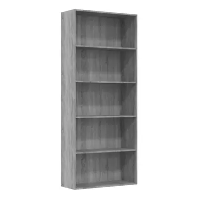 (Grey sonoma) vidaXL Book Cabinet Bookcase Book Rack Unit Organiser Shelf Engineered Wood