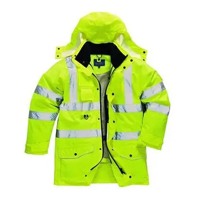 Portwest S427YERL Hi-Vis 7-in-1 Traffic Jacket, Regular, Size Large, Yellow