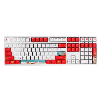 (Ukiyo-E Red) Keys Keycap Set OEM Profile PBT Five-sided Sublimation Keycaps for Mechanical Keyb