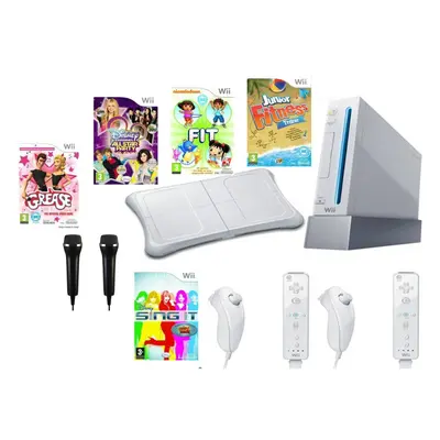 (Mega Bundle) Nintendo Wii Console Bundle Disney Sing it! Dance Karaoke Singing Music Microphone