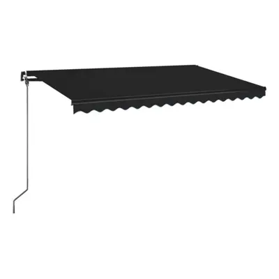 vidaXL Manual Retractable Awning with LED 400x350 cm Anthracite Outdoor Patio