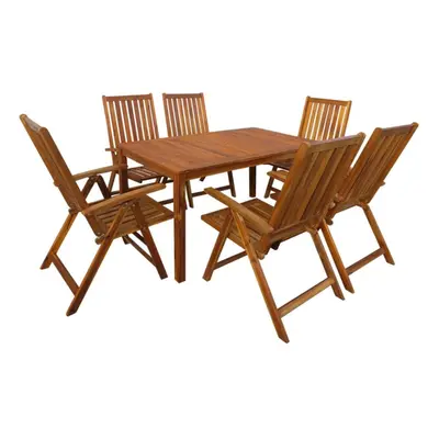 vidaXL Piece Outdoor Dining Set Solid Acacia Wood