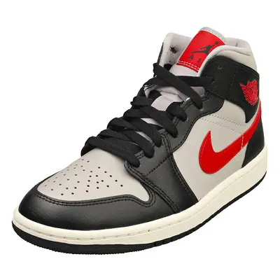 Nike Air Jordan Mid Womens Fashion Trainers in Black Grey - 5.5 UK