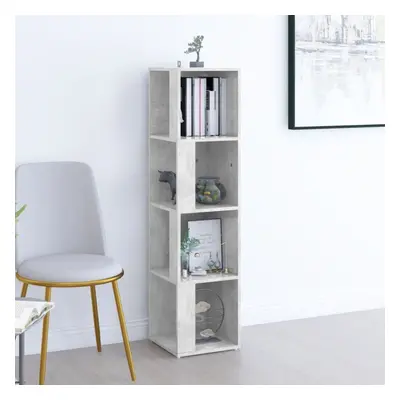 vidaXL Corner Cabinet Concrete Grey Chipboard Bedroom Standing Shelf Cabinet