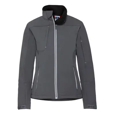 (4XL, Iron Grey) Russell Women/Ladies Bionic Softshell Jacket